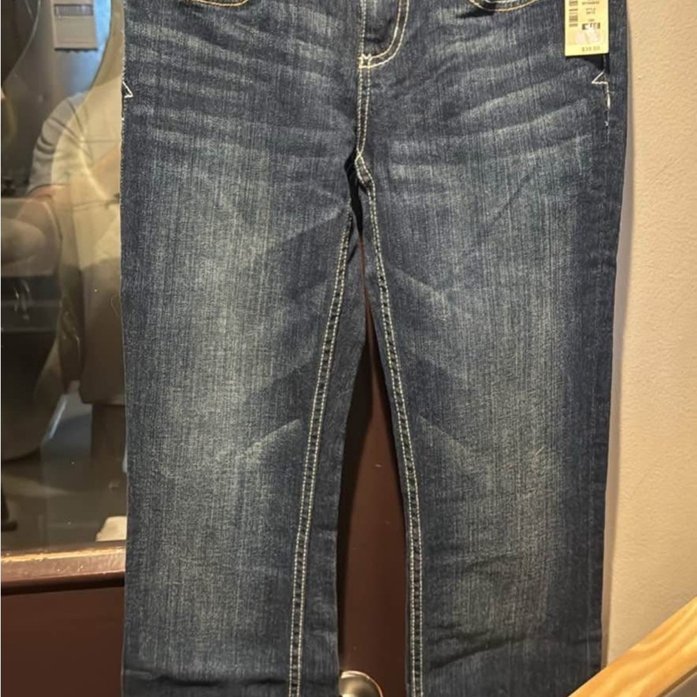 Aeropostale Straight Leg Blue Jeans with Vintage Fading